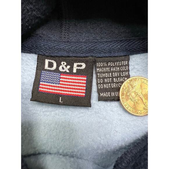 Vintage 2000s D&P San Francisco Tourist Two Tone Pullover Fleece Hoodie -‎ L - Picture 4 of 6